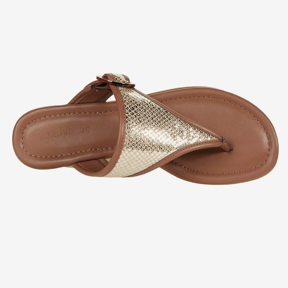 Aerosole Clarity Thong Sandals size 8 zM - Picture 3 of 9